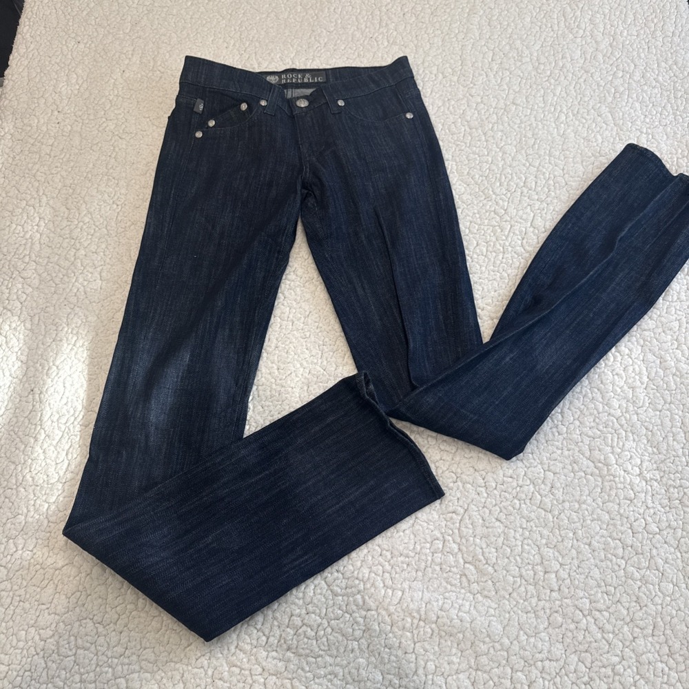 Rock&Republic Denim straight leg Jeans  NWT dead-stock rare Y2K era 2010 size 25
